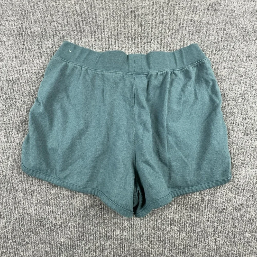 Nike Shorts Womens Small Green Jersey Drawstring 3 Inch Inseam Pockets Athletic